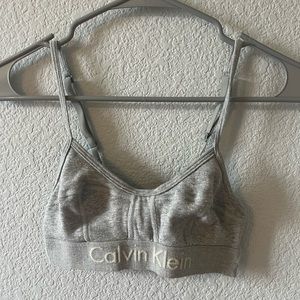 Gray Calvin Klein bralette. Size small.